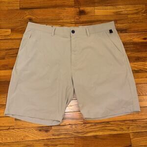 Halsey Sport 36 Classic Men's Beige Flat Front Shorts